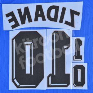 FIFA World Cup 1998 France Home Name Number Set #10 ZIDANE Repro - Image 3