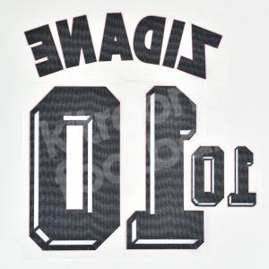 FIFA World Cup 1998 France Away Name Number Set #10 ZIDANE Repro - Image 3