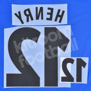 UEFA Euro 2000 France Home Name Number Set #12 HENRY Repro - Image 3