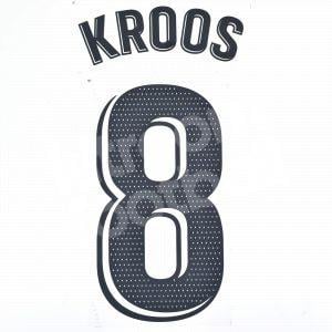 2022-23 Real Madrid Home Name Number Set #8 KROOS Repro La Liga