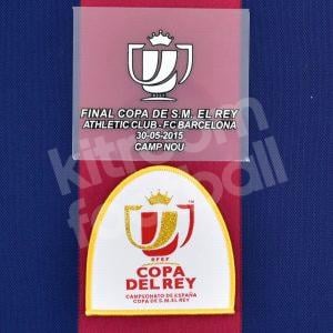 Official Reissue Final Copa del Rey 2015 Patch Barcelona vs Athletic Club