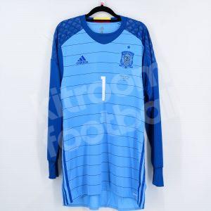 2016 Spain Goalkeeper Player Issue Shirt #1 IKER CASILLAS Last Match Adizero Size 8 BNWT vs Romania - Image 3