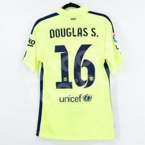 2014-15 Barcelona Third Shirt #15 DOUGLAS S. Match Un Worn La Liga M - Image 1