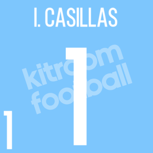 Spain 2016 Goalkeeper Name Number Set #1 I. CASILLAS White Repro