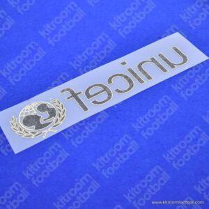 2011-13 Barcelona Unicef Yellow Sponsor Patch Back Repro v2 - Image 3