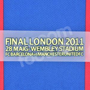 2010-11 Barcelona Champions League Final Wembley 2011 Match Details MDT Repro
