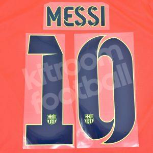 2014-15 Barcelona Away Name Number Set #10 MESSI Repro
