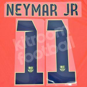 2014-15 Barcelona Away Name Number Set #11 NEYMAR JR Repro