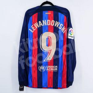 2022-23 Barcelona Home Player Issue Shirt  #9 LEWANDOWSKI L LS La Liga