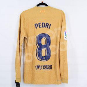 2022-23 Barcelona Away Player Issue Shirt  #8 PEDRI M LS La Liga - Image 1