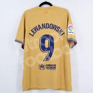 2022-23 Barcelona Away Stadium Shirt #9 LEWANDOWSKI (XL) La Liga (DJ7675-715) - Image 1