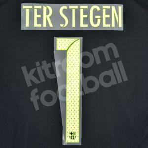2016-17 Barcelona Goalkeeper Name Number Set #1 TER STEGEN Fluor Repro