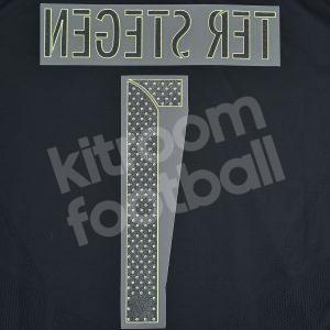 2016-17 Barcelona Goalkeeper Name Number Set #1 TER STEGEN Fluor Repro - Image 3