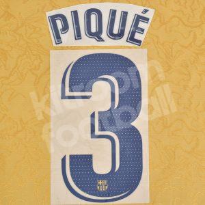 2022-23 Barcelona Away Name Number Set #3 PIQUÉ La Liga Repro