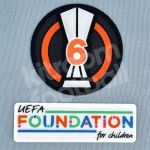 Original Player Issue UEFA Europa League Patch Sevilla Set + Foundation Sporting ID