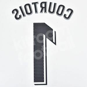 2022-23 Real Madrid Home Name Number Set #1 COURTOIS Repro La Liga - Image 3