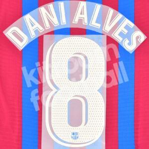 2021-22 Barcelona Home Name Set #8 DANI ALVES La Liga Repro