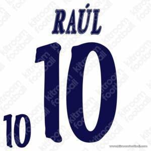 France FIFA World Cup 1998 Spain Away Navy Blue Name Set #10 RAÚL Repro