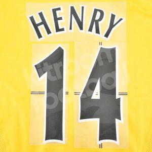 2005-06 Arsenal Champions League Name Set #14 HENRY Repro