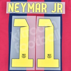 2014-15 Barcelona Home Name Number Set #11 NEYMAR JR Repro