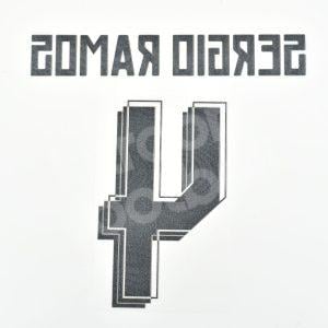 2015-16 Real Madrid Home Name Number Set #4 RAMOS Repro - Image 3