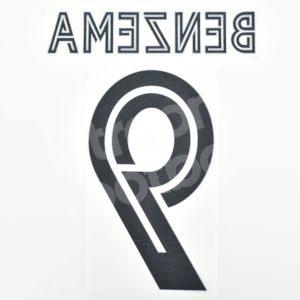 2020-21 Real Madrid Home Name Number Set #9 BENZEMA UCL Repro - Image 3