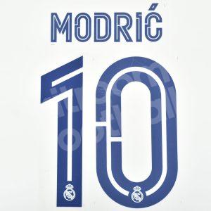 2020-21 Real Madrid Home Name Number Set #10 MODRIC UCL Repro