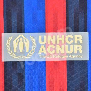 2022-23 Barcelona Sponsor Patch UNHCR ACNUR Home Repro