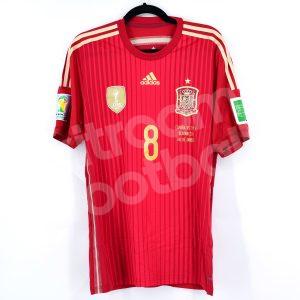 FIFA World Cup 2014 Spain Home Shirt Authentic #8 XAVI BNWT Size L Adizero - Image 3