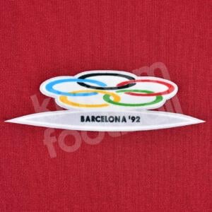 1985-86 Fc Barcelona 92 Olympic Games Patch Logo Badge Flock/Velvet Repro