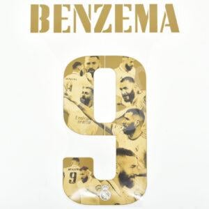 Original Player Issue 2022-23 Real Madrid Name Set #9 BENZEMA Ballon D'Or Avery