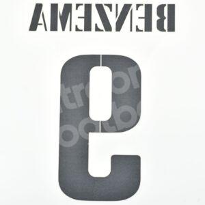 Original Player Issue 2022-23 Real Madrid Name Set #9 BENZEMA Ballon D'Or Avery - Image 3
