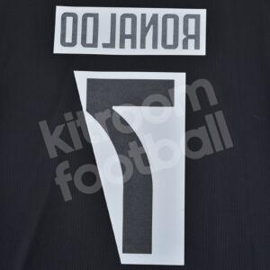 2019-20 Juventus Home Name Number Set #7 RONALDO Repro - Image 3