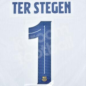 2019-20 Barcelona Name Number Set Gk #1 TER STEGEN Repro