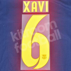 2012-14 Barcelona Home Name Number Set #6 XAVI Repro v3