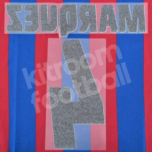 2004-06 Barcelona Home LFP Name Number Set #4 MARQUEZ Repro - Image 3