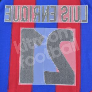 2002-04 Barcelona Home LFP Name Number Set #21 LUIS ENRIQUE Repro v2 - Image 3