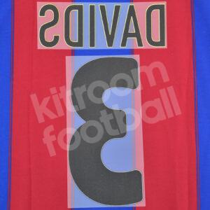 2003-04 Barcelona Home LFP Name Number Set #3 DAVIDS Repro - Image 3