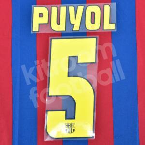 2004-06 Barcelona Home LFP Name Number Set #5 PUYOL Repro