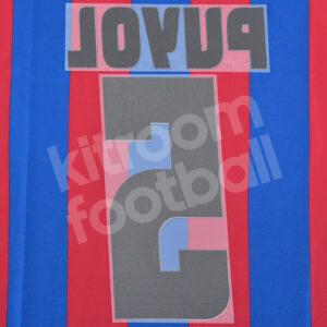 2004-06 Barcelona Home LFP Name Number Set #5 PUYOL Repro - Image 3