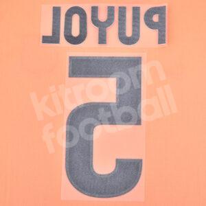 2008-10 Barcelona Away Name Number Set #5 PUYOL Repro - Image 3
