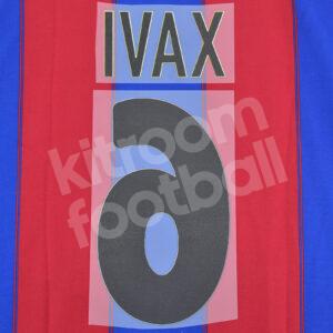 2002-04 Barcelona Home LFP Name Number Set #6 XAVI Repro - Image 3