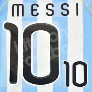 FIFA World Cup 2010 Argentina Home Name Number Set #10 MESSI Repro v1