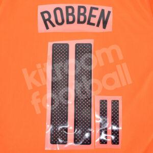 2010 Netherlands FIFA World Cup Name Number Set #11 ROBBEN Home Repro v1