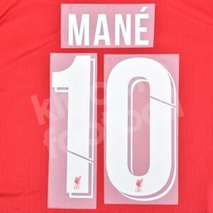 2018-22 Liverpool Home Name Number Set #10 MANÉ Repro Champions League
