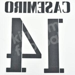 2022-23 Real Madrid Home Name Number Set #14 CASEMIRO La Liga Repro - Image 3