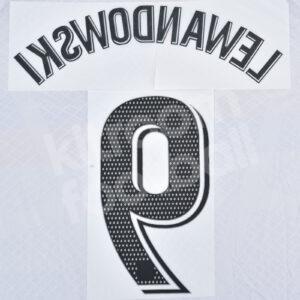 2022-23 Barcelona Third Name Number Set #9 LEWANDOWSKI La La Liga Repro - Image 3
