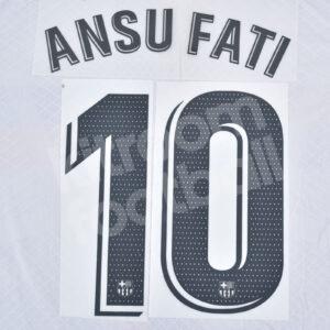 2022-23 Barcelona Third Name Number Set #10 ANSU FATI La Liga Repro