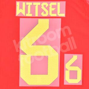 FIFA World Cup 2022 Qatar Belgium Name Number Set Home #6 WITSEL Repro