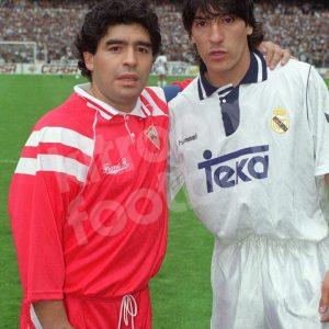 1992-93 Sevilla FC Away Shirt #10 MARADONA (XL) Front Runner Retro Vintage - Image 4